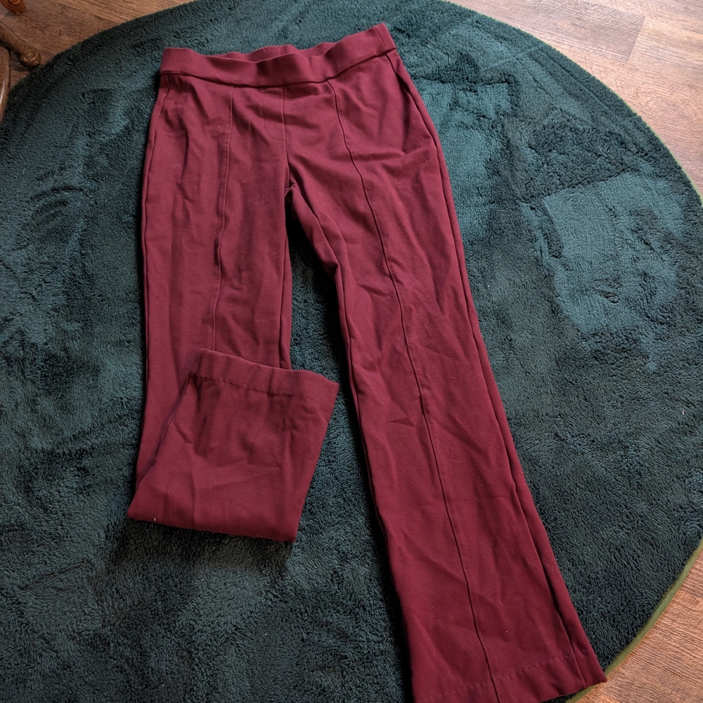 Rafaella Red Straight Leg Pants Versatile Style